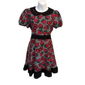 Hello kitty x smak parlour strawberries and bows fit flare dress Size Medium
